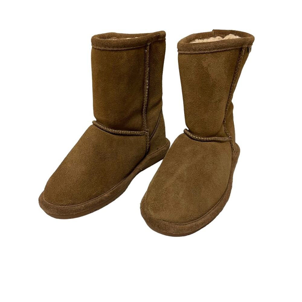 Bearpaw Chestnut Brown Water Resistant Sherpa Lined Boots Youth Size 1